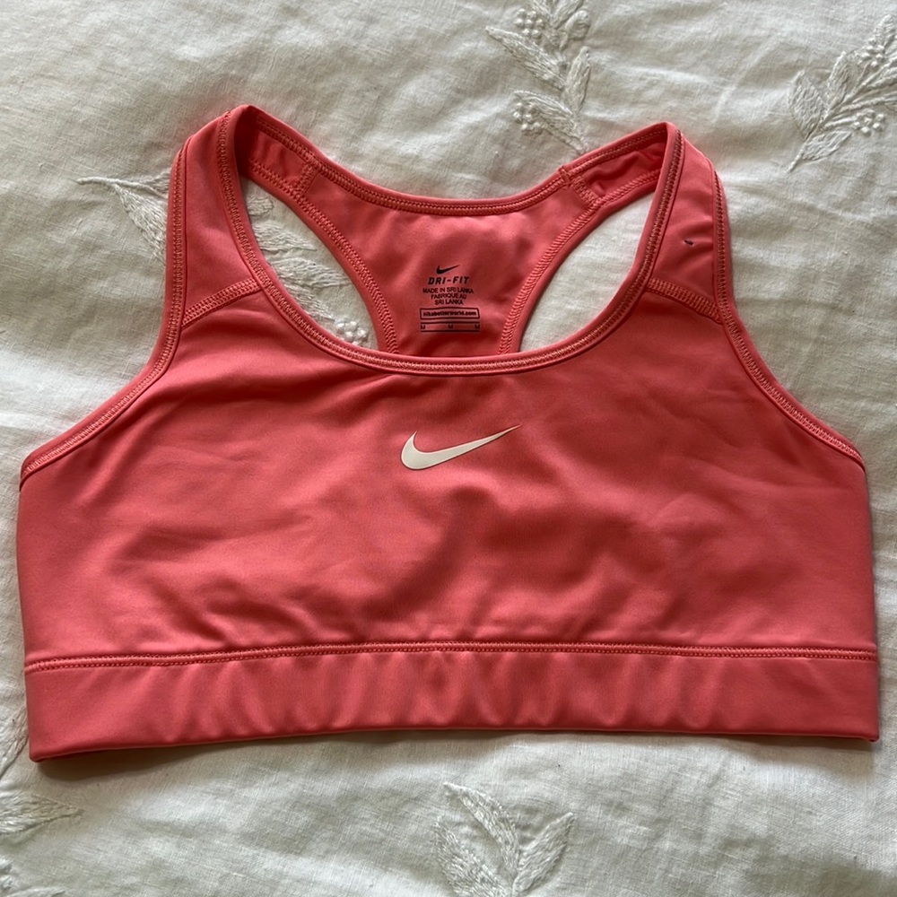 Nike Dri-fit sports bra coral size M